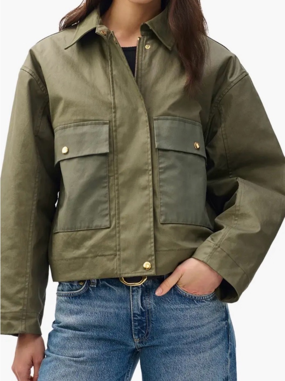 rag & bone Two-Tone Olive Utility Jacket